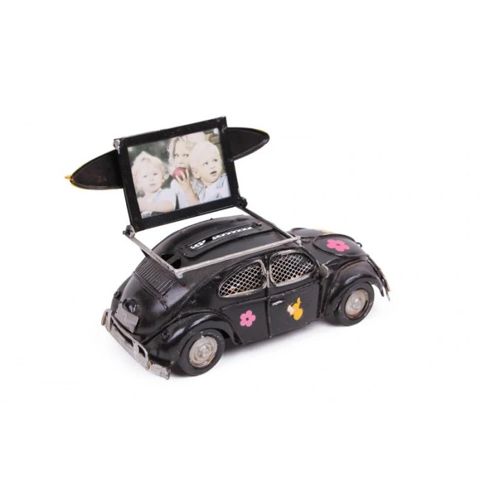 Byhodi Dekoratif Metal Araba Çerçeveli ve Kumbaralı Vosvos Hediyelik (5579) (599599)