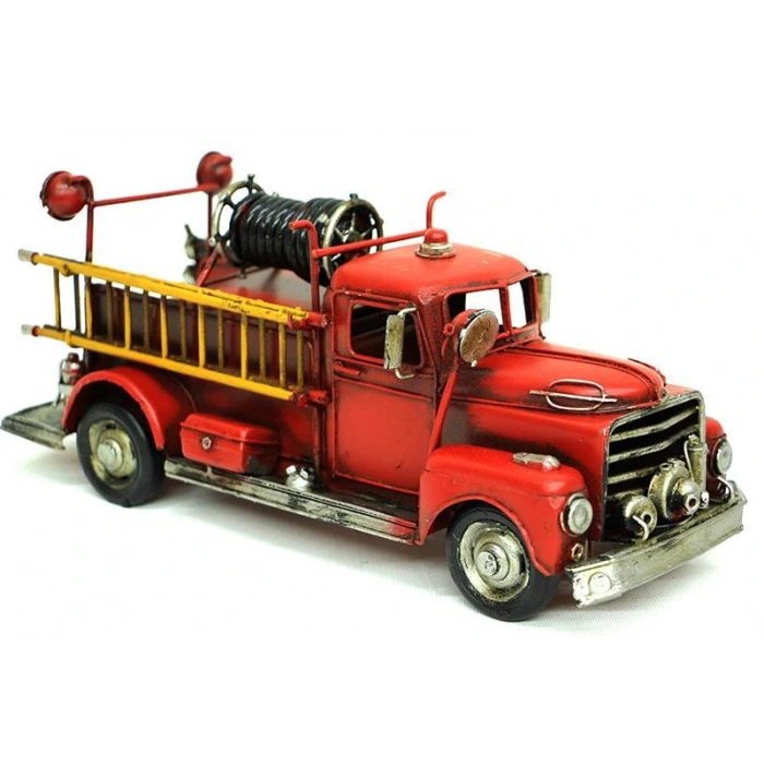Byhodi Dekoratif Metal İtfaiye Aracı Kumbara Ve Çerçeveli Hediyelik (599599)
