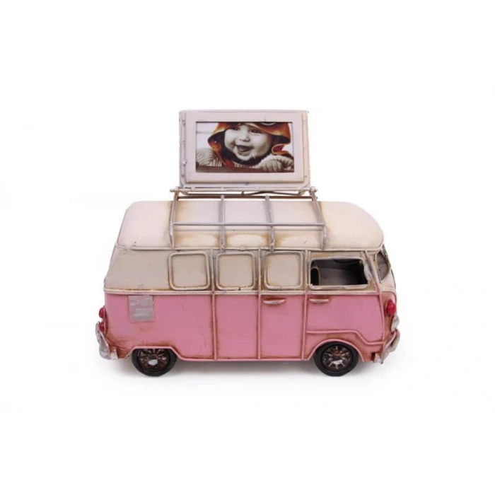 Byhodi Dekoratif Metal Minibüs Çerçeveli ve Kumbaralı Hediyelik (1370) (599599)
