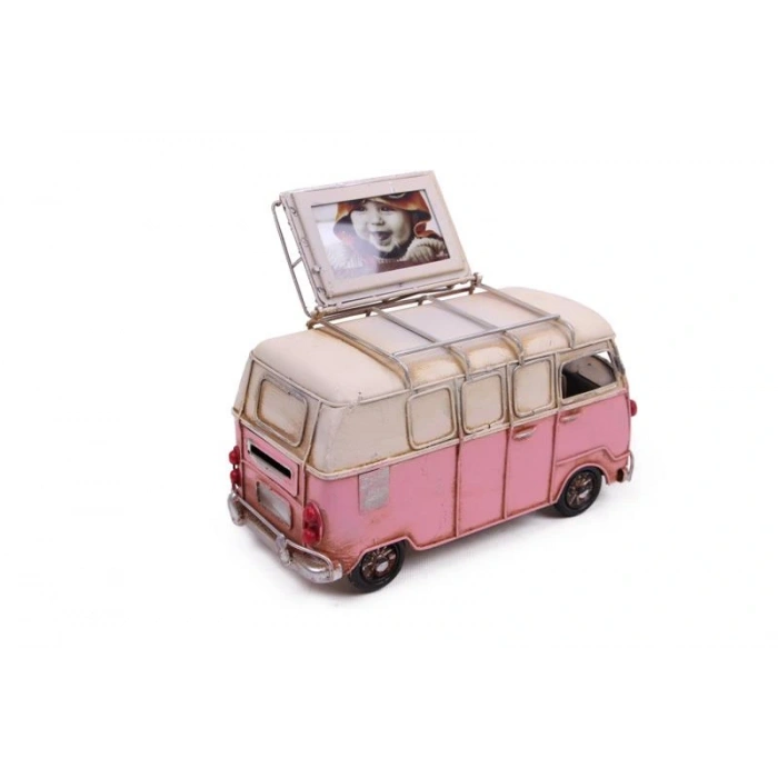Byhodi Dekoratif Metal Minibüs Çerçeveli ve Kumbaralı Hediyelik (1370) (599599)