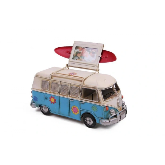 Byhodi Dekoratif Metal Minibüs Çerçeveli ve Kumbaralı Hediyelik (1678) (599599)