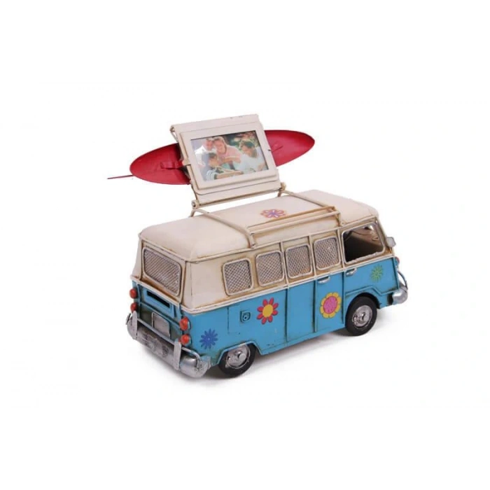 Byhodi Dekoratif Metal Minibüs Çerçeveli ve Kumbaralı Hediyelik (1678) (599599)