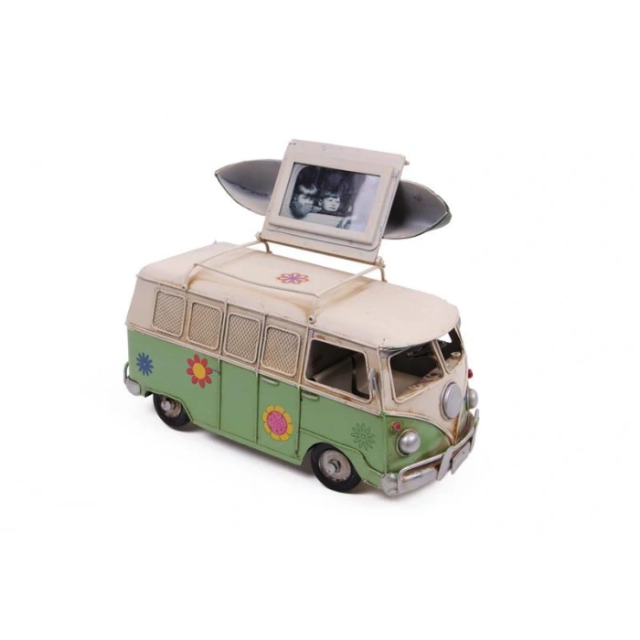 Byhodi Dekoratif Metal Minibüs Çerçeveli ve Kumbaralı Hediyelik (3098) (599599)