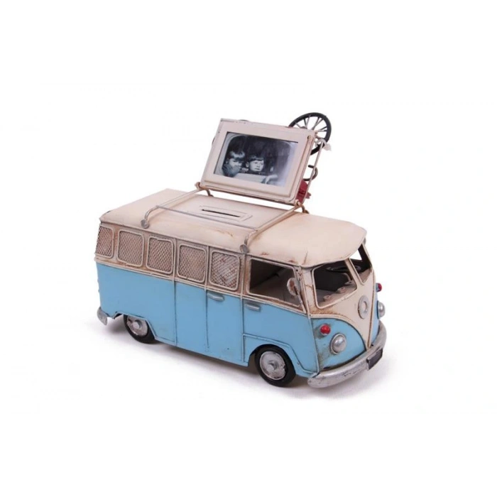 Byhodi Dekoratif Metal Minibüs Çerçeveli ve Kumbaralı Hediyelik (3395S) (599599)