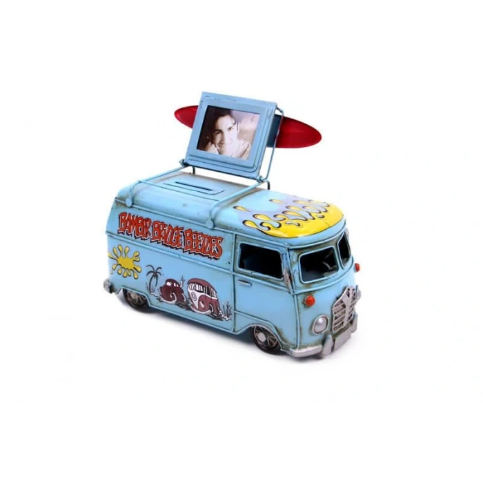 Byhodi Dekoratif Metal Minibüs Çerçeveli ve Kumbaralı Hediyelik (5379) (599599)