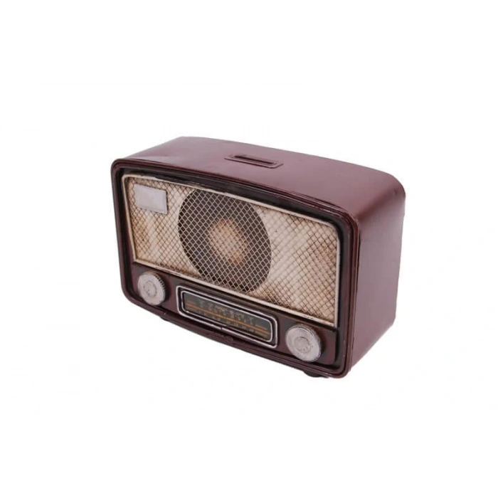 Byhodi Dekoratif Metal Radyo Kumbaralı Vintage Hediyelik (1102) (599599)
