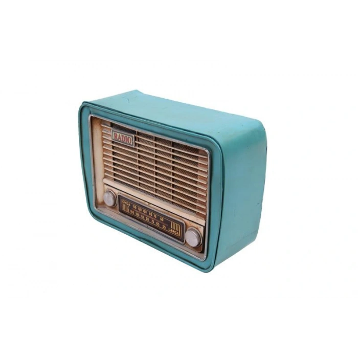 Byhodi Dekoratif Metal Radyo Kumbaralı Vintage Hediyelik (1666) (599599)