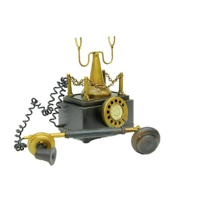 Byhodi Dekoratif Metal Telefon Kumbaralı Biblo Hediyelik (599599)