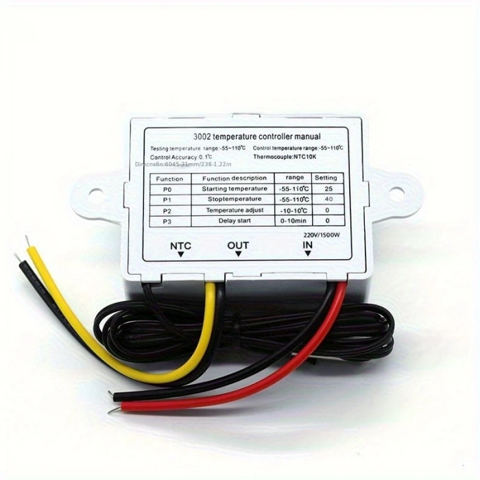 Dijital Termostat Xh-w3002 Led Ekranlı Sıcaklık Kontrol Cihazı 220v