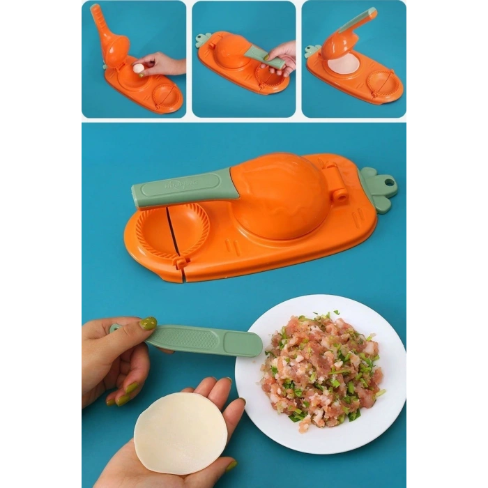 Havuç Tasarımlı Şık  Pratik  Börek Mantı Hamuru Presleme  Börek Yapma Kalıbı