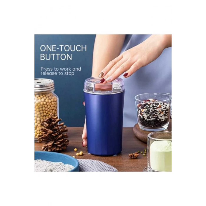 Kahve Ve Baharat Öğütücü Paslanmaz Çelik Kahve Değirmeni Yedek Bıçak Hediyeli