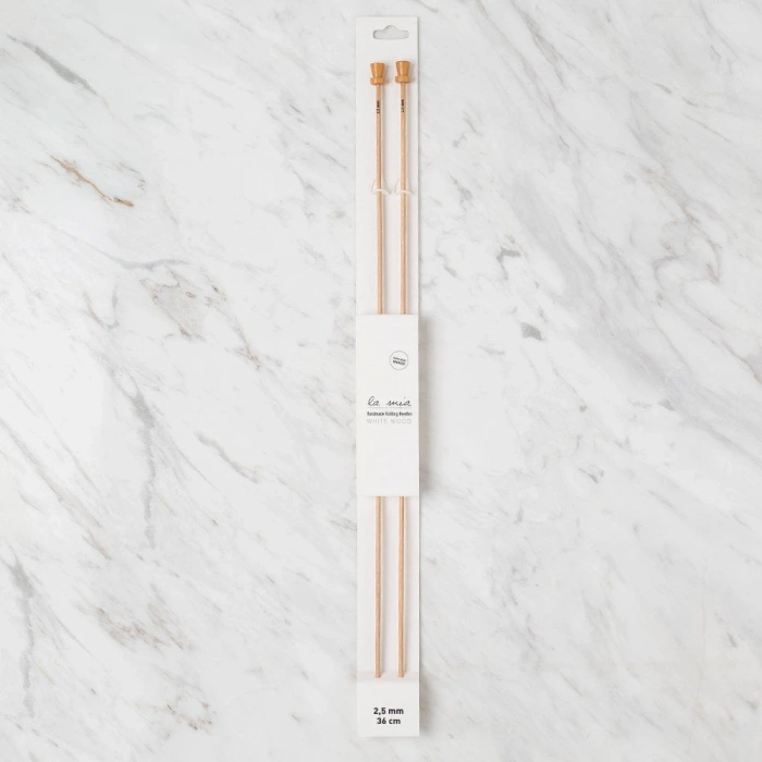 La Mia Whitewood 2.5 mm 36 cm Ahşap Örgü Şişi