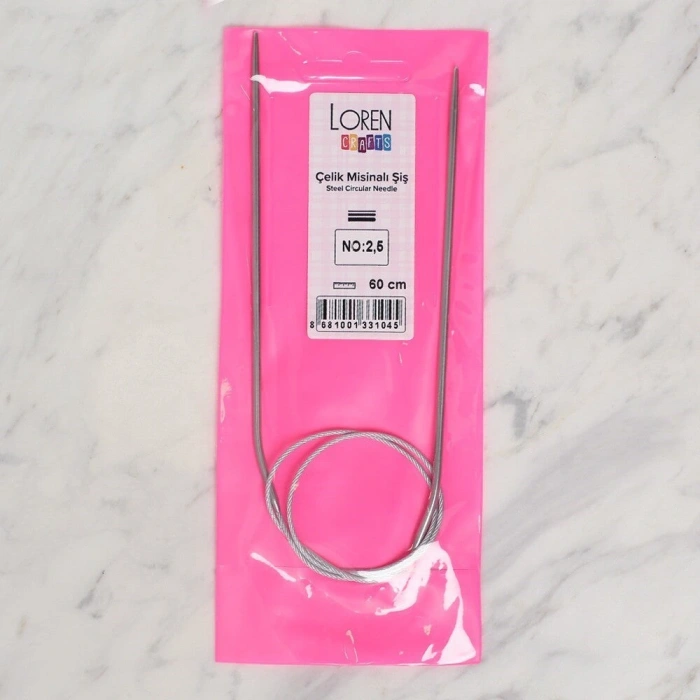 LOREN CRAFTS 2,5 MM ÇELİK MİSİNALI ŞİŞ 60 CM
