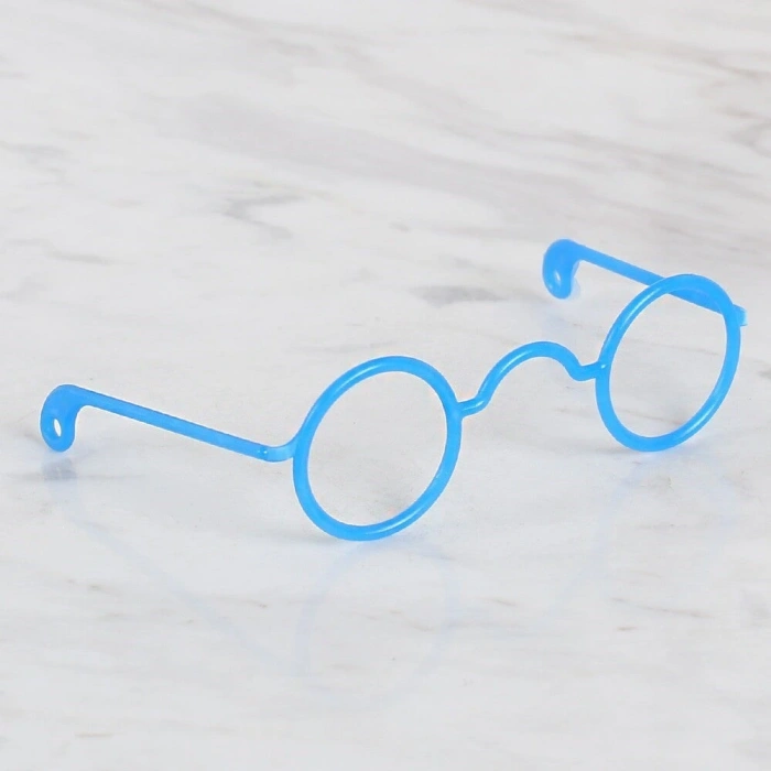 Loren Plastik Amigurumi Gözlük Koyu Mavi