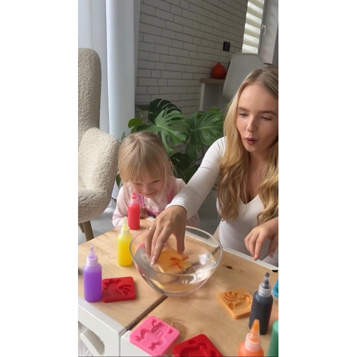 Magic Water Elf Aqua Gel Sihirli su oyuncak seti 5 renk jel şişe 6 kalıp