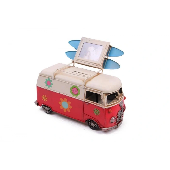 Byhodi Metal Minibüs Çerçeveli Kumbaralı Biblo Dekoratif Hediyelik (599599)