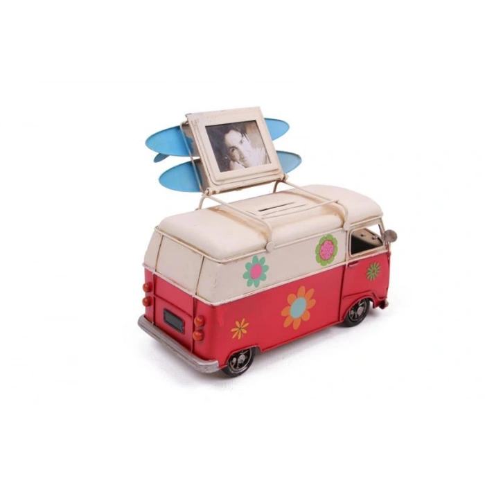 Byhodi Metal Minibüs Çerçeveli Kumbaralı Biblo Dekoratif Hediyelik (599599)