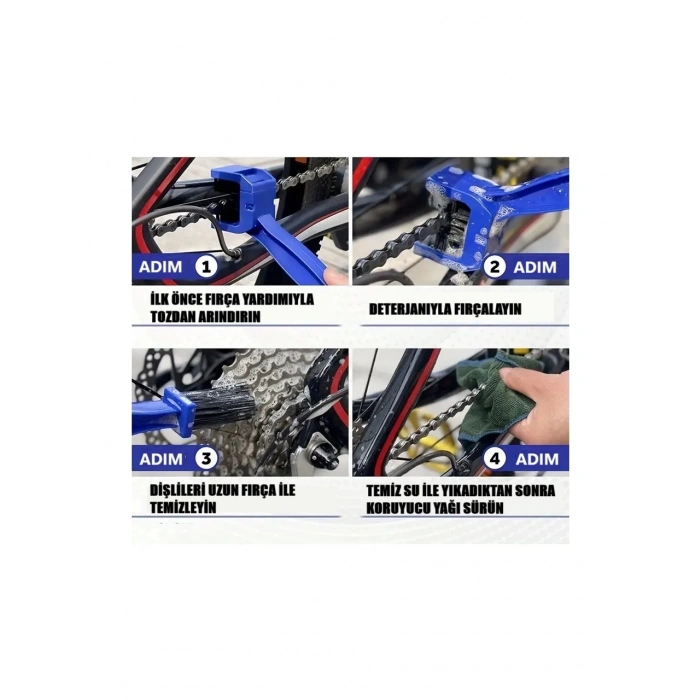 Motorsiklet  Bisiklet Zinciri Temizleme Fırçası Çift Taraflı