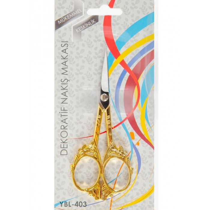 Nakış Makası Dekoratif Altın Kelebek YBL-403 Model 22