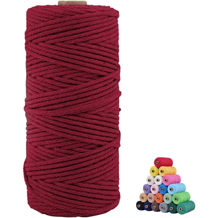 Pamuk Makrome 2 mm Bordo