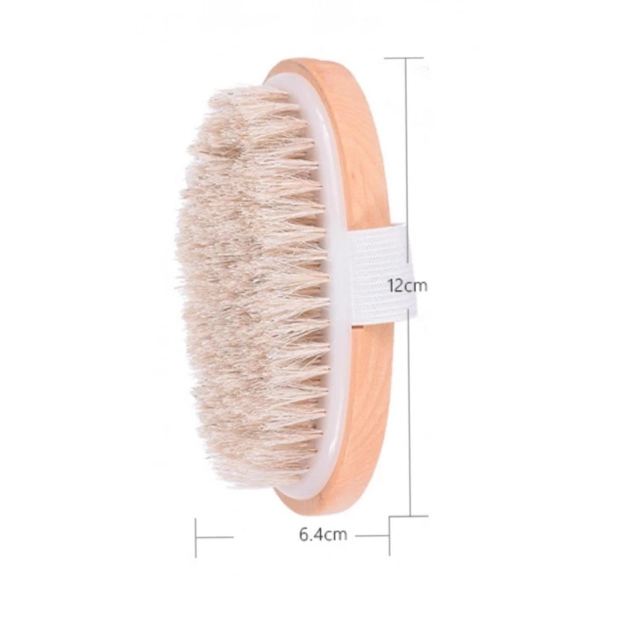 Parlak Ve Pürüzsüz Görünüm Sağlayan %100 Doğal At Kılı Selülit Fırçası (özel Kutulu)