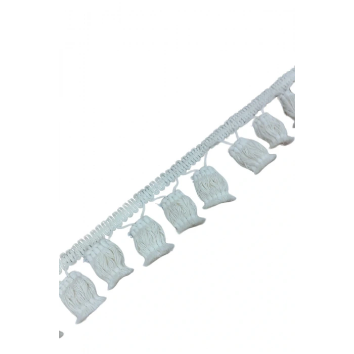 Ponpon Püskül Pamuk en 5 cm Krem 1 Metre