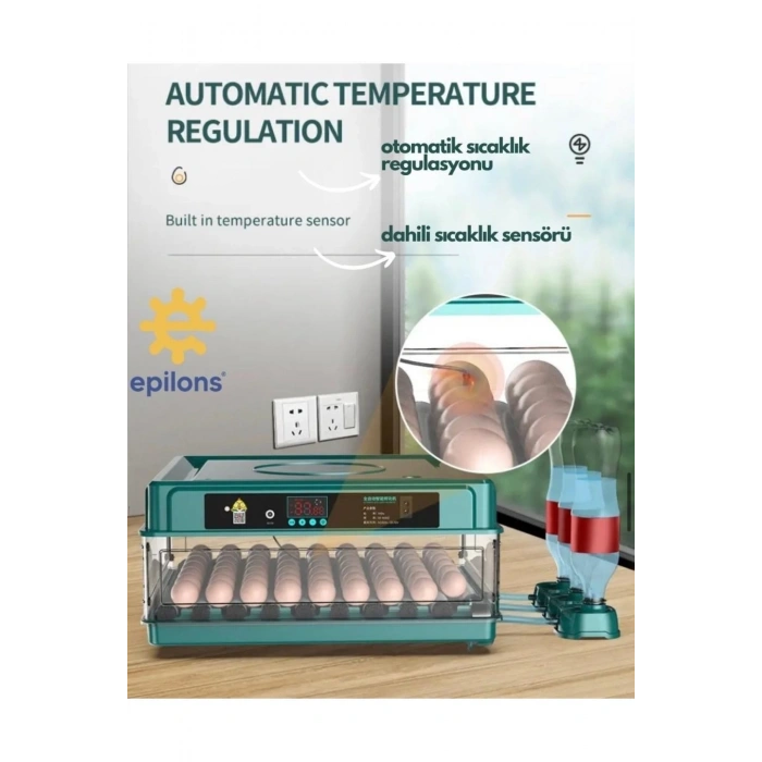 Profesyonel 130 Yumurtalık Otomatik Kuluçka Makinesi Tavuk Bıldırcın Güvercin Kaz Hindi Wi-fi Kamera