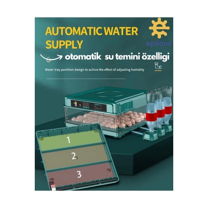 Profesyonel 130 Yumurtalık Otomatik Kuluçka Makinesi Tavuk Bıldırcın Güvercin Kaz Hindi Wi-fi Kamera