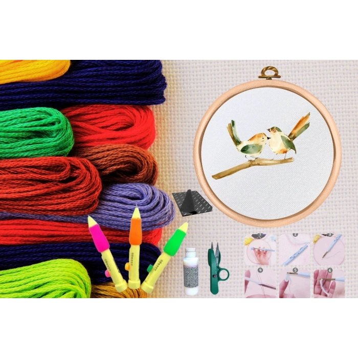 Punch Seti Nakış Seti Kasnaklı Kendin Yap Seti Seri 30