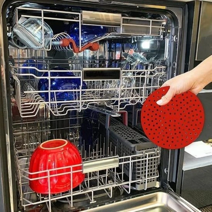 Renkli Isıya Dayanıklı Yıkanılabilir Silikon Fırın Ve Airfryer Yuvarlak Pişirme Matı 23 Cm