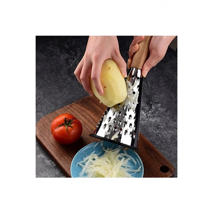 Çelik Lüks Paslanmaz Çelik Konik Rende Bambu Saplırnd03 (599)