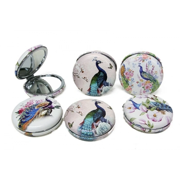 Cep Aynası Yuvarlak Tombul Peacock