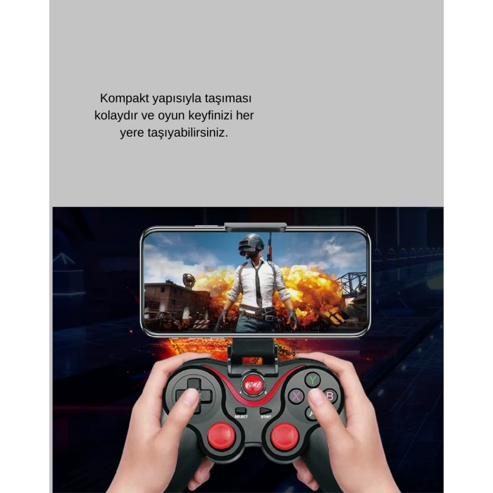 Çift Analog Joystick Ve 14 Tuşlu Bluetooth Oyun Kumandası