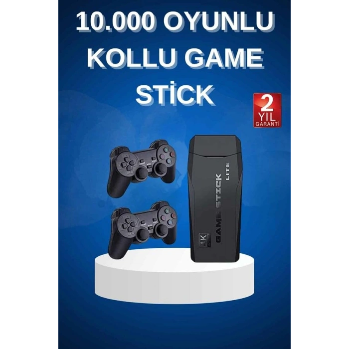 Çift Kollu 2.4g Kablosuz Retro 4k Game Stick 3500 Oyun Atari Hd Görüntü Kalitesi