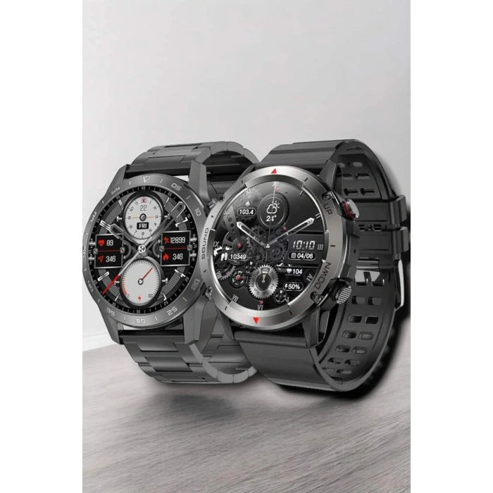 Çift Kordonlu Yüksek Çözünürlüklü Akıllı Saat Uyku İzleyici & Spor Modları