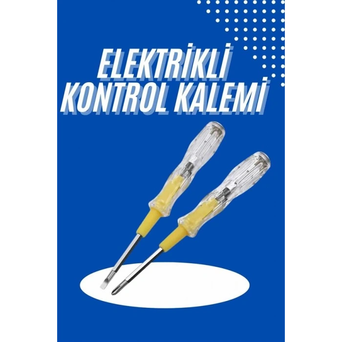 Çift Uçlu Kontrol Kalemi Elektrik Test Kalemi Şeffaf