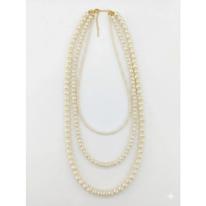 Classic Glow İnci Katman Kolye - Kl0308