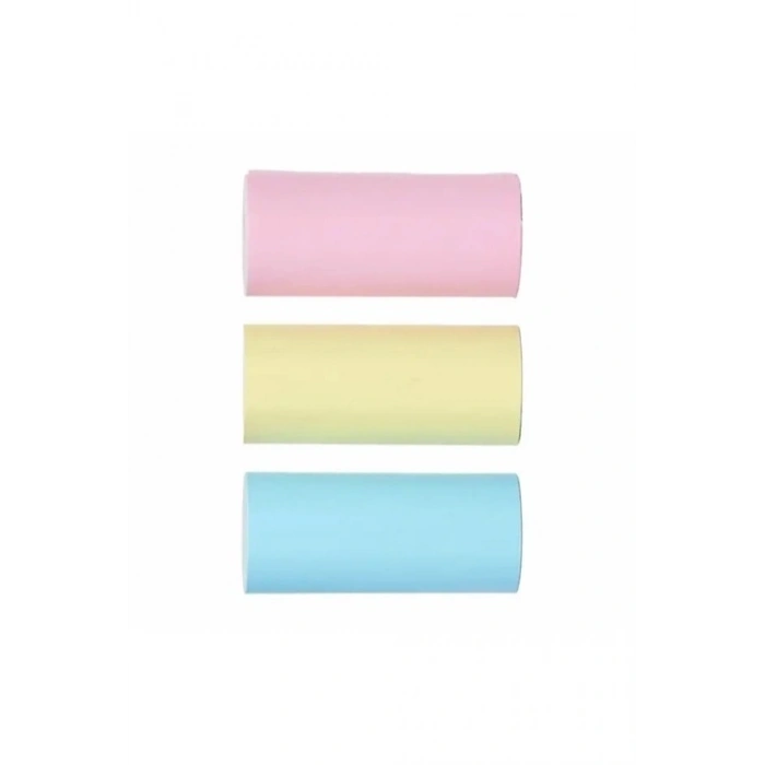 Çocuk Fotoğraf Makinesi Yedek Termal Baskı Kağıdı Renkli (3 Lü Rulo) – 57x25mm