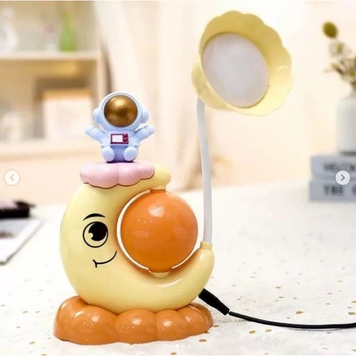 Çocuk Odası Ay Ve Astronot Desenli Gece Lambası