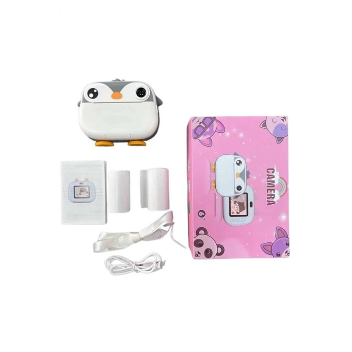 Çocuklara Özel Şirin Tasarımlı Mini Fotoğraf Yazıcısı 3 Adet Rulo Hediyeli