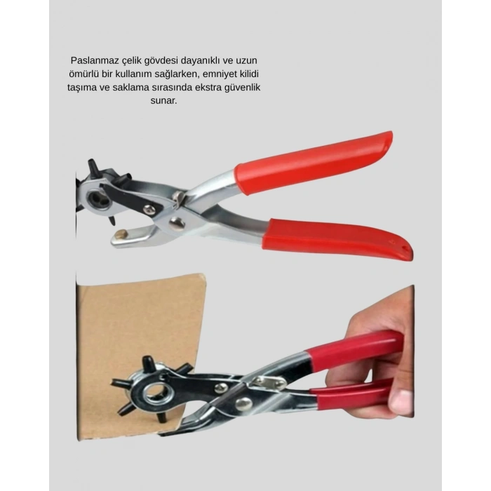 Çok Fonksiyonlu Delik Açma Pensesi 2mm–4.5mm Ayarlı Metal Gövdeli