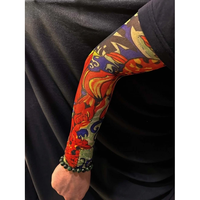 Çorap Dövme Giyilebilir Kol Bacak Dövmesi Likralı 2 Adet Model 4