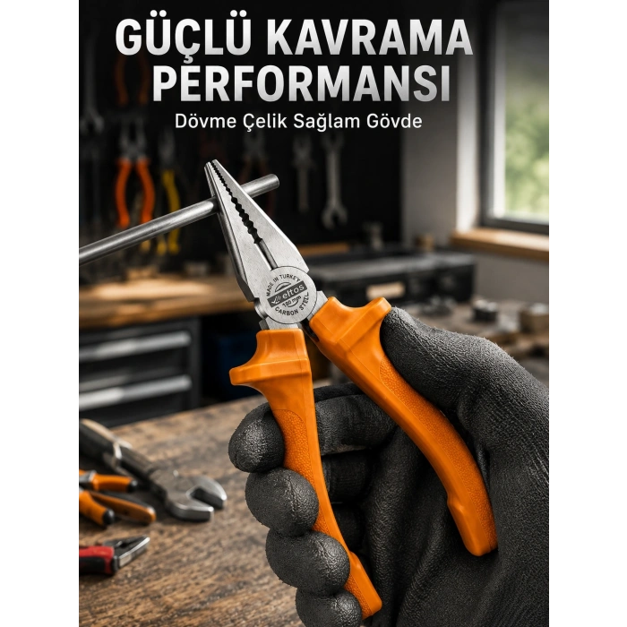 Dayanıklı Çelik Gövdeli Çok Amaçlı Profesyonel Pense