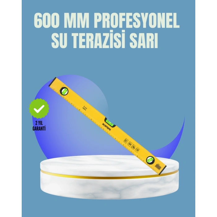 Dayanıklı Plastik Gövdeli 600 Mm Su Terazisi