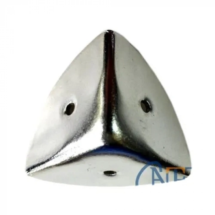 Dekoratif, Kutu, Sandık Köşesi - 45x28 Mm, Büyük, Nikel, 100 Adet