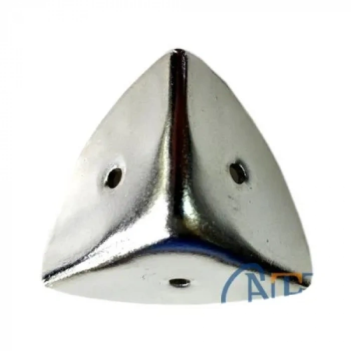 Dekoratif, Kutu, Sandık Köşesi - 45x28 Mm, Büyük, Nikel, 100 Adet