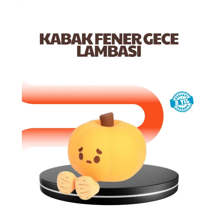 Dekoratif Pumpkin Gece Lambası Şarjlı Dokunmatik Led Işık