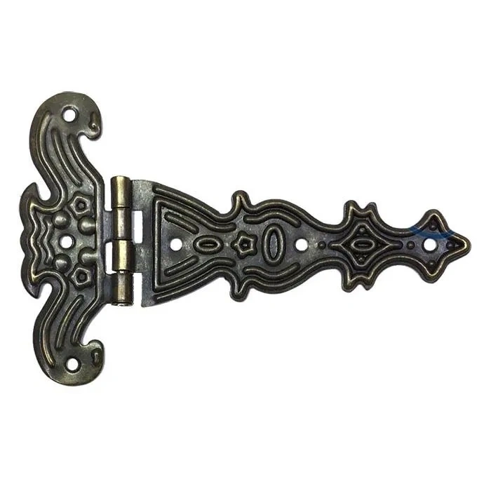 Dekoratif, Sac Tek Kuyruklu Menteşe - 69x102 Mm, Büyük, Antik, 1 Adet