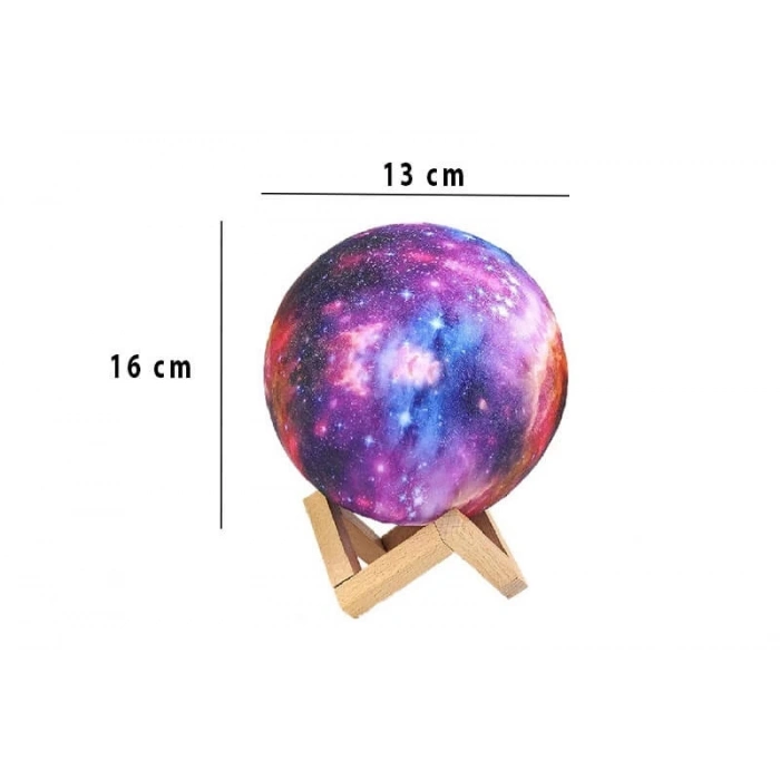 Dekoratif Yerküre Renkli 15 Cm Pilli