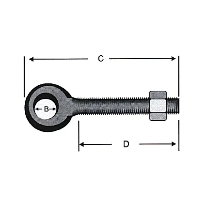 Delikli, Gözlü Civata M8 - 50 Adet